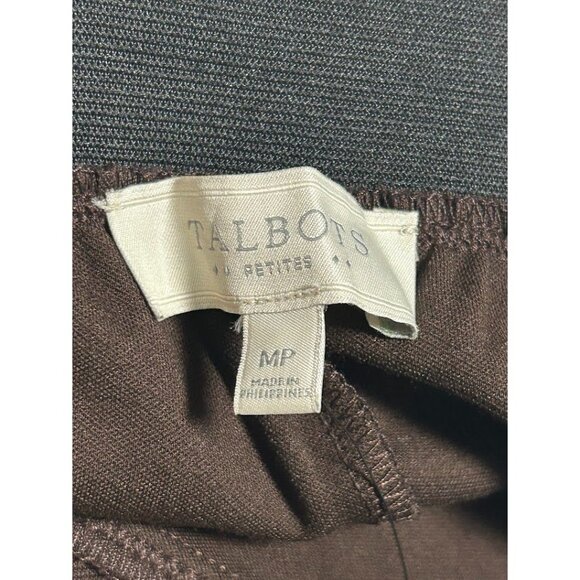Talbots Petites Size M Brown Elastic Waist Pull On Women's Trousers - Picture 6 of 6